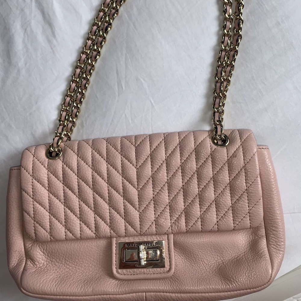 pink karl lagerfeld handbag